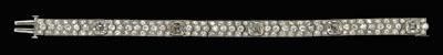 Appraisal: ct Art Deco diamond bracelet five emerald-cut diamonds total estimated