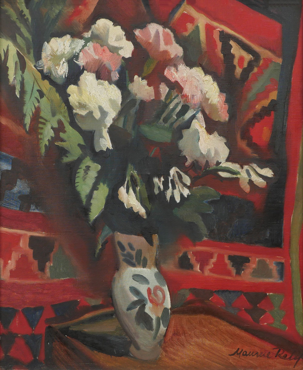 Appraisal: RETIF Maurice French th th Century Floral Still Life Oil