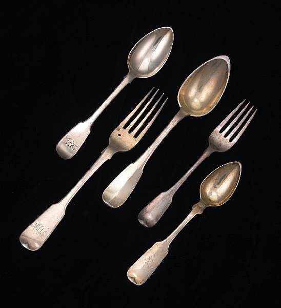 Appraisal: An English silver flatware groupVarious makers London unless otherwise noted