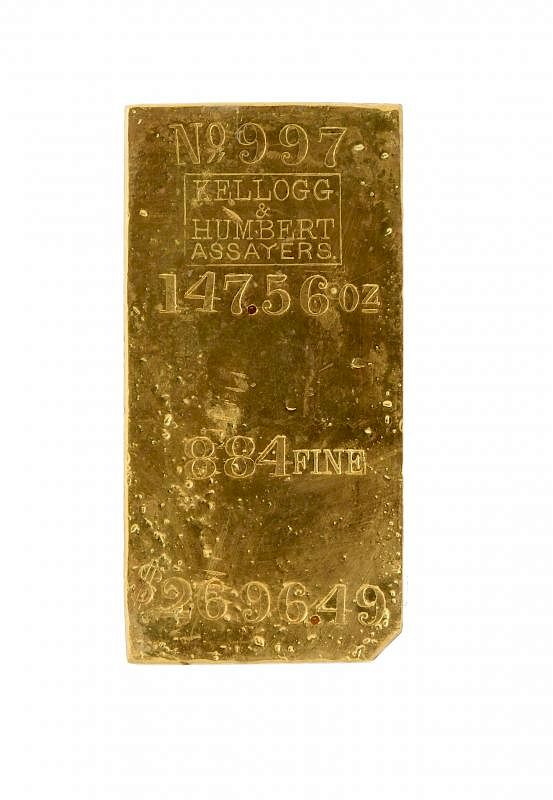 Appraisal: Kellogg Humbert Gold Faceplate Bar Troy ounces Beautiful condition Excellent