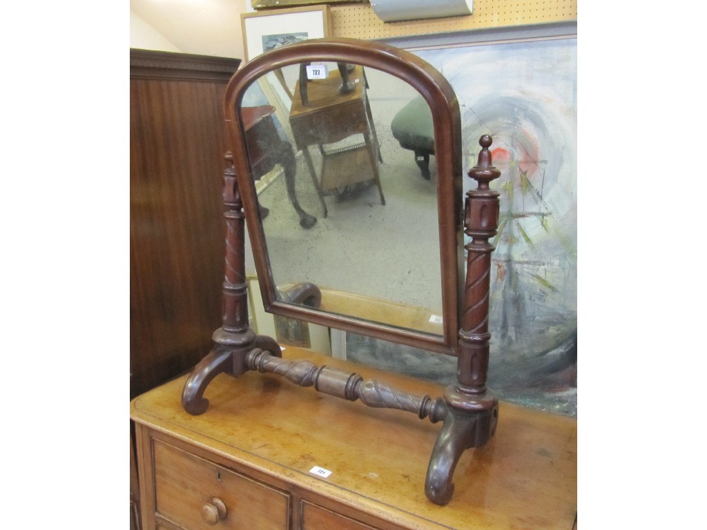 Appraisal: Regency mahogany dressing mirror