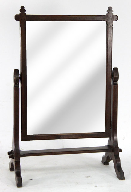 Appraisal: An oak dressing table mirror circa in the gothic revival