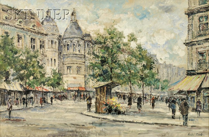 Appraisal: Andr Picot French - Boulevard Haussmann Signed Andr Picot l