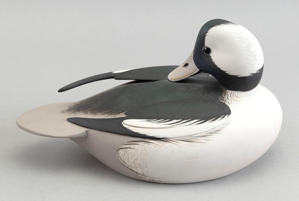 Appraisal: MARTY COLLINS BUFFLEHEAD DRAKE DECOY WAREHAM MASSACHUSETTS TH CENTURY LENGTH