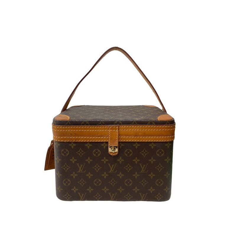 Appraisal: Louis Vuitton Monogram Vintage Vanity Train Case Louis Vuitton Brown