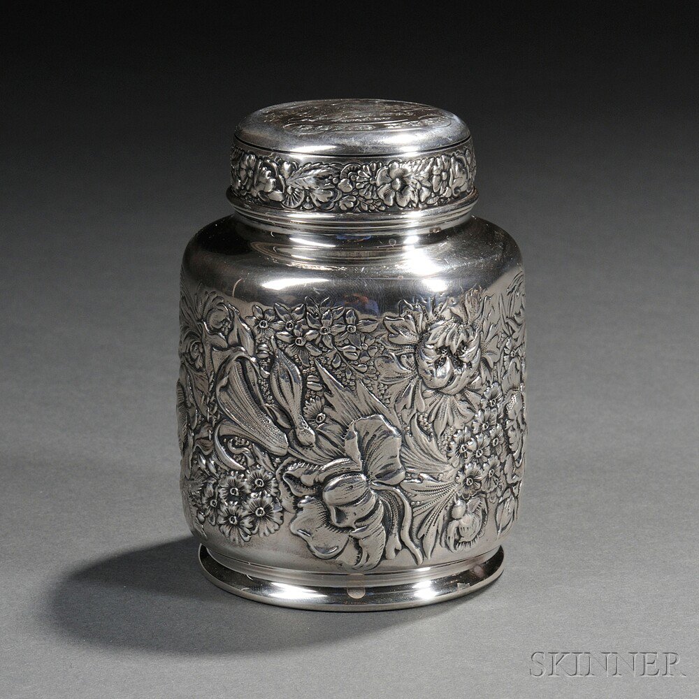 Appraisal: Gorham Sterling Silver Indian Harbor Yacht Club Trophy Tea Canister