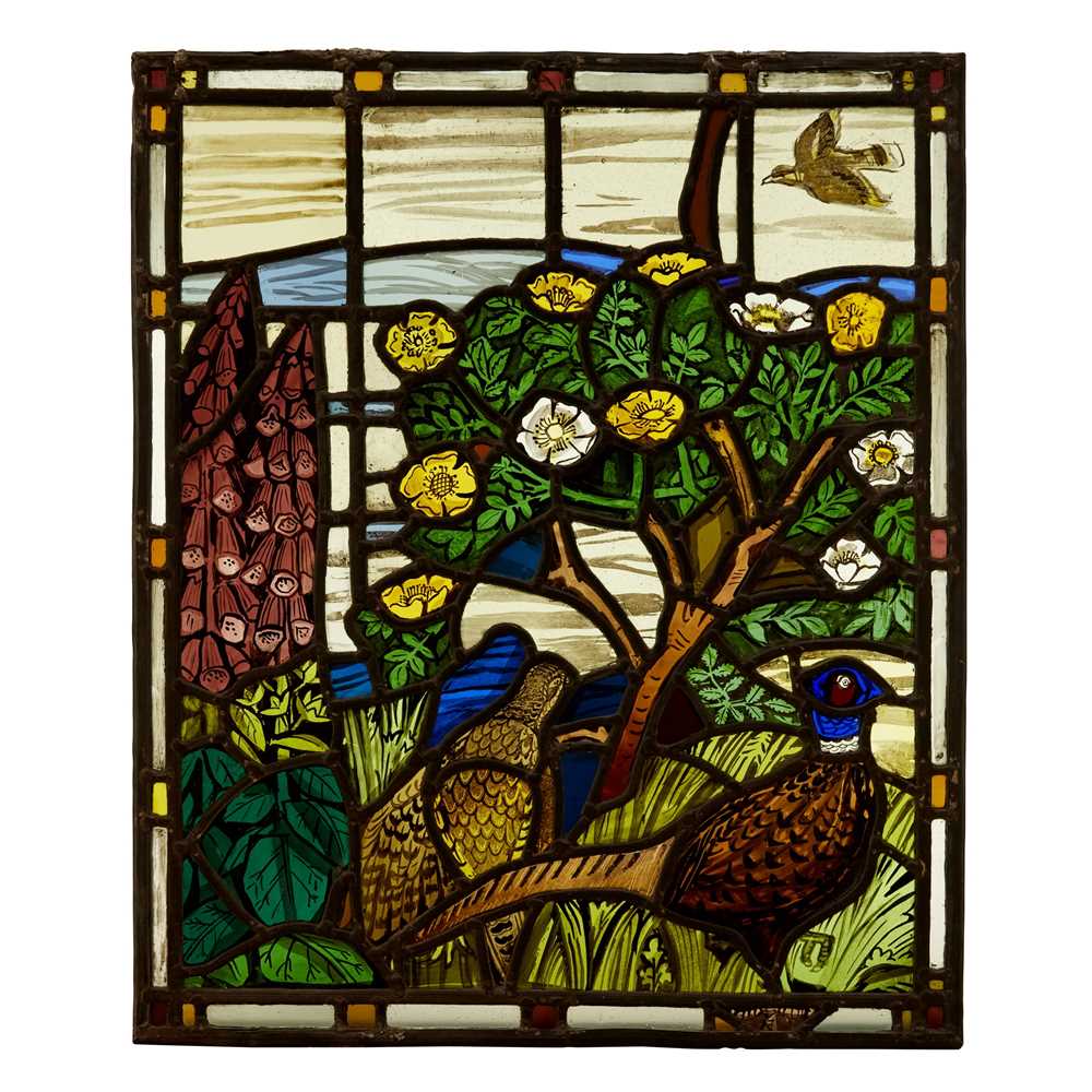 Appraisal: EDWARD RAYMOND PAYNE - STAINED GLASS PANEL CIRCA stained leaded