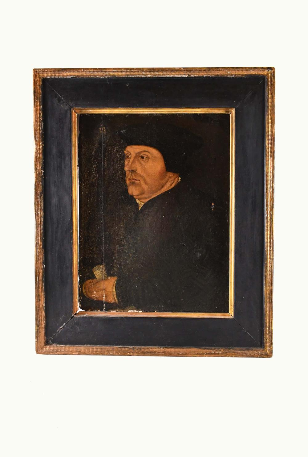 Appraisal: FLEMISH SCHOOL TH CENTURY PAINTINGPortrait of a Gentleman Inscribed possibly