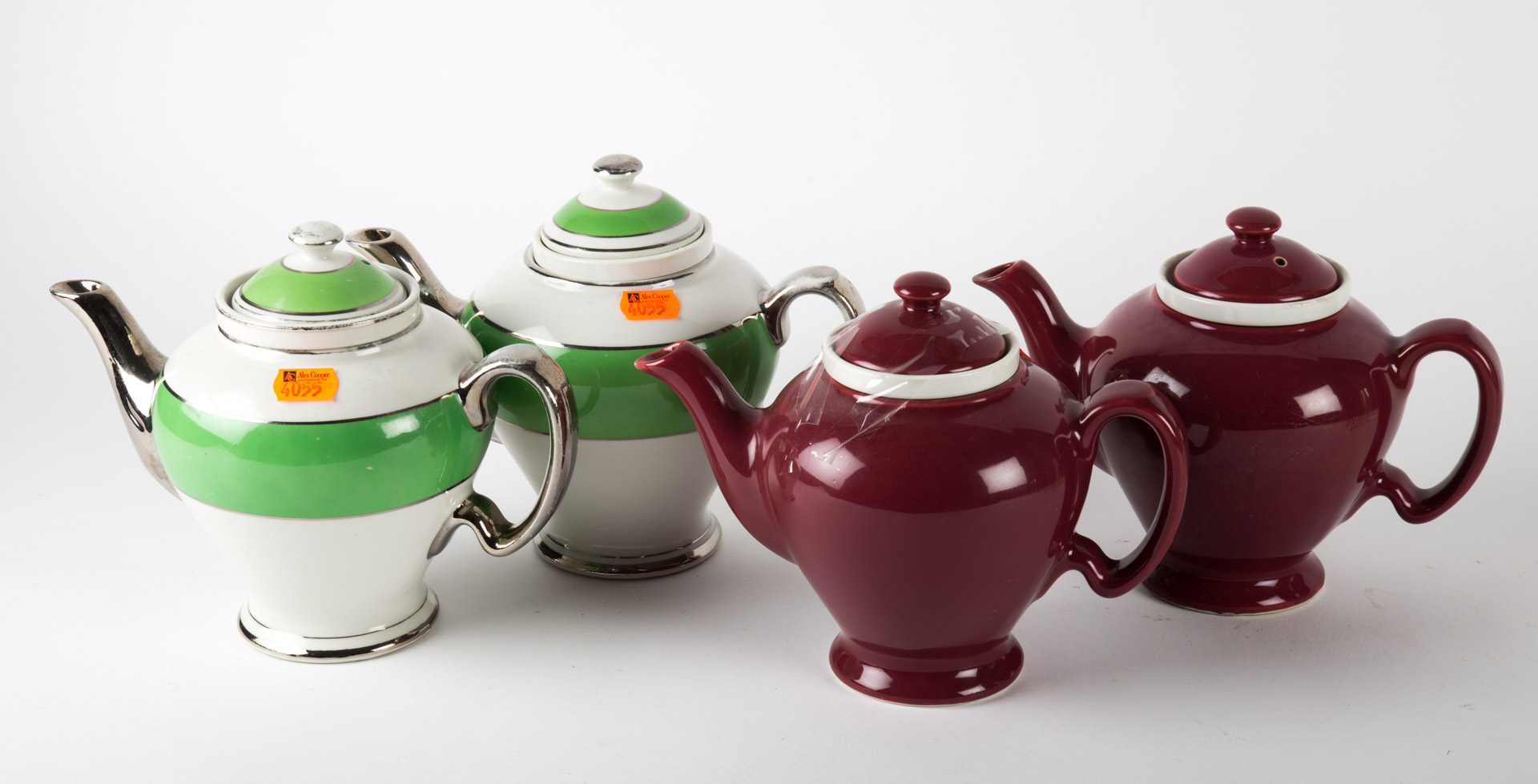 Appraisal: Four McCormick teapots with infusers