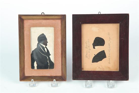 Appraisal: TWO SILHOUETTES OF MEN American st half- th century Three-quarters