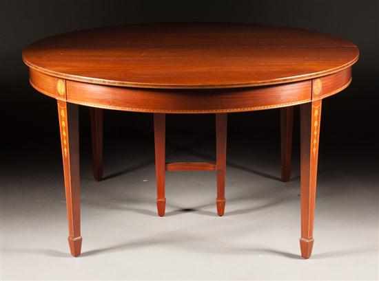 Appraisal: Potthast Brothers Federal style inlaid mahogany extension dining table mid