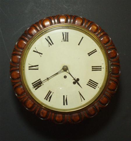 Appraisal: A mahogany Dial clock with cream dial and black roman