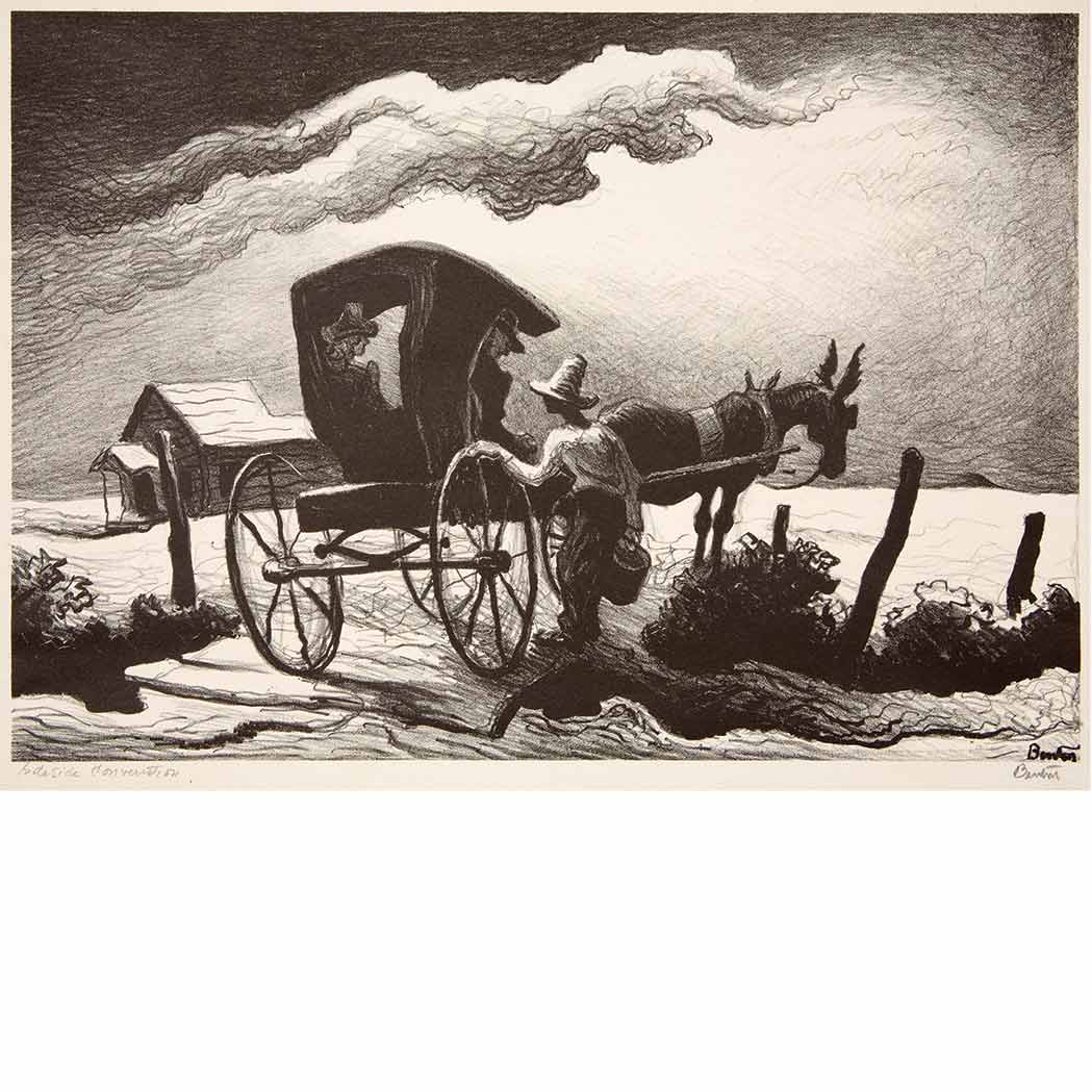 Appraisal: Thomas Hart Benton - GATESIDE CONVERSATION FATH Lithograph signed and