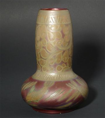 Appraisal: A Burmantoft's Faience lustre vase compressed body with swollen neck