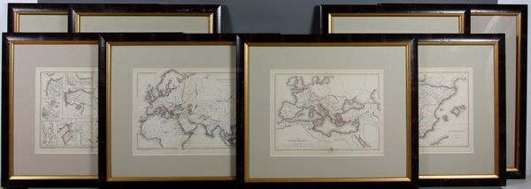 Appraisal: Collection of eight assorted th Century maps with hand coloring