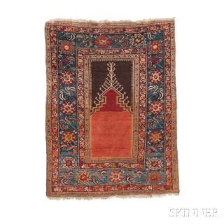 Appraisal: Central Anatolian Prayer Rug c ft in x ft in