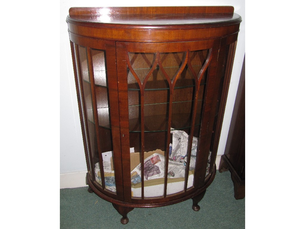 Appraisal: Mahogany display cabinet