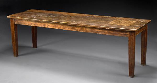 Appraisal: A Victorian oak elm and pine refectory table second half