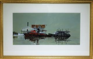 Appraisal: Roger Ellenberger Marine Reflections WC Painting MAINE PENNSYLVANIA b A