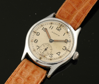 Appraisal: GENTS MORRIS MILITARY WRISTWATCH 'AIR TRAINING PROGRAM' STAINLESS STEEL WRISTWATCH