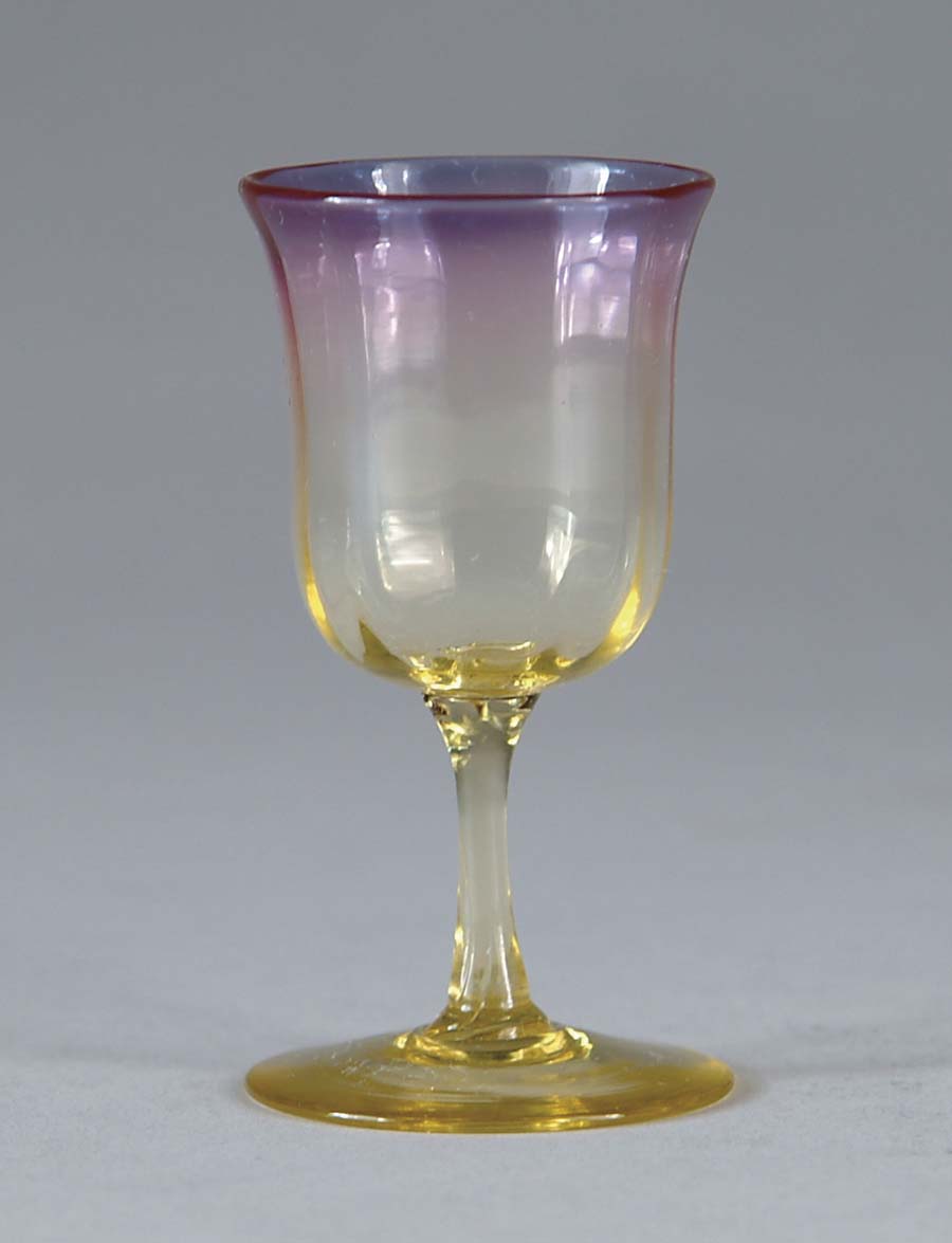 Appraisal: ALEXANDRITE CORDIAL Lovely cordial with the rim shading from a