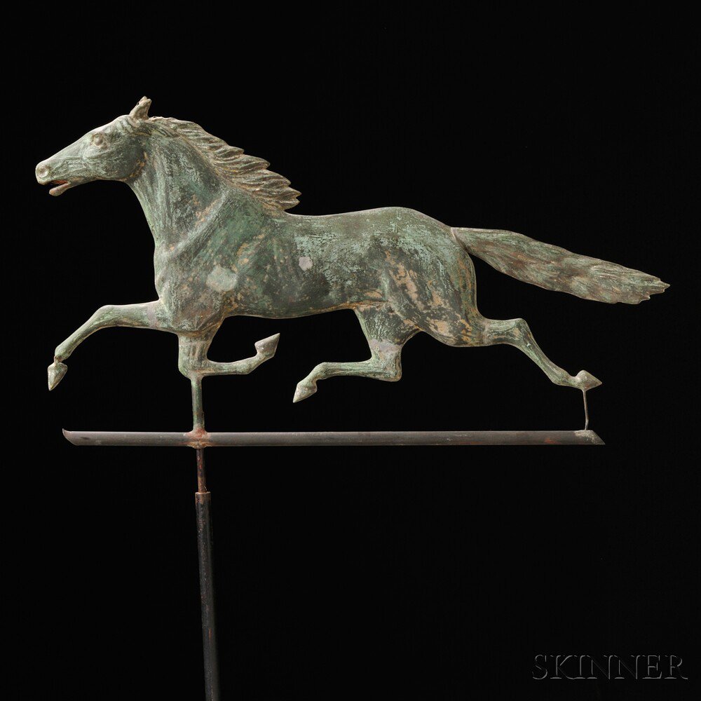 Appraisal: Molded Copper Running Horse Weathervane America late th early th