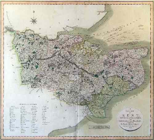 Appraisal: John Carey - - Coloured engraving - ''A New Map