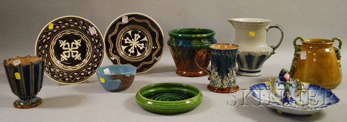 Appraisal: Ten Pieces of Miscellaneous Ceramics including a Doulton Lambeth glazed