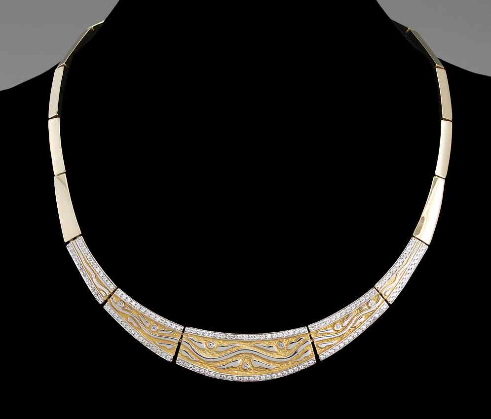 Appraisal: FAVORI GOLD NECKLACE K yellow gold necklace with the sparkle