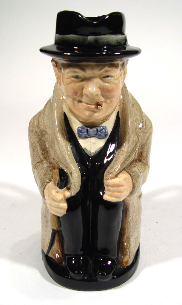 Appraisal: Large Royal Doulton Winston Churchill toby jug factory mark to