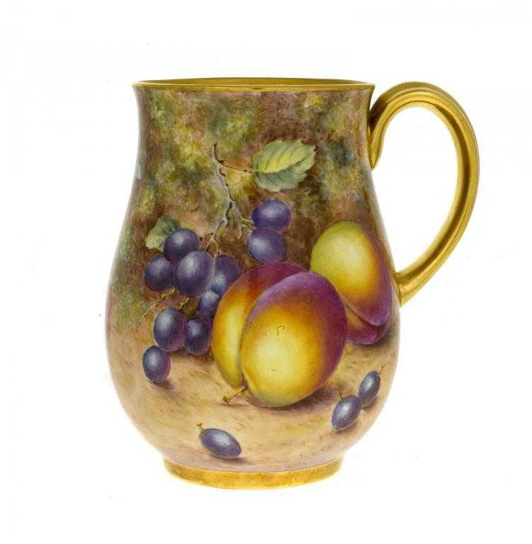 Appraisal: A ROYAL WORCESTER MUG of bell shape painted by Freeman