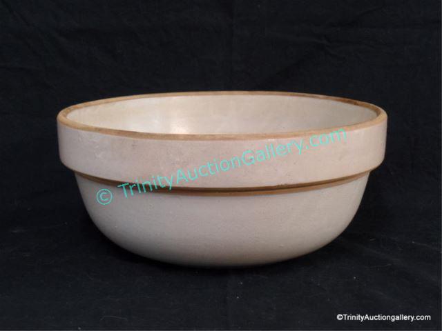 Appraisal: Antique Crock Pottery Mixing Bowl From the early 's hand