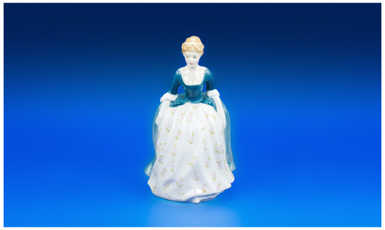 Appraisal: Royal Doulton Figure Alison HN Turquoise Overdress Pink on White