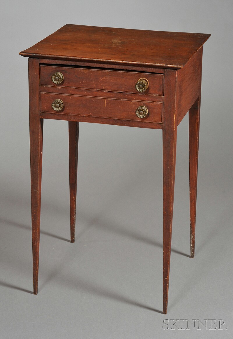 Appraisal: Federal Two-Drawer Work Table New England early th century the