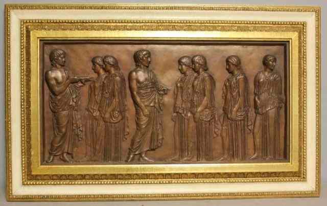 Appraisal: BARBEDIENNE F th Century French BronzePlaque Signed lower right Representing