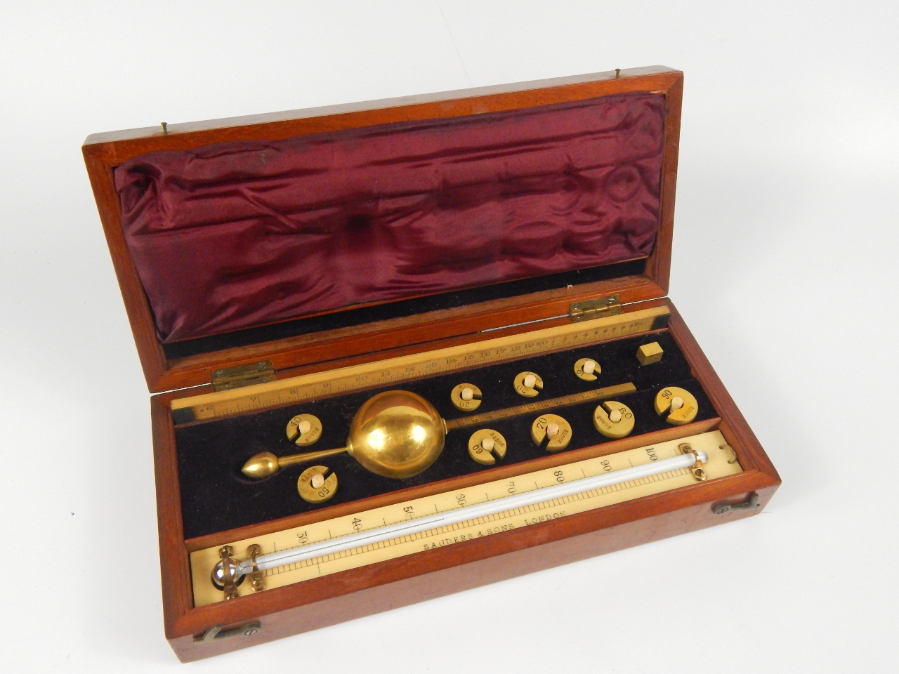 Appraisal: A Sykes hydrometer mahogany cased