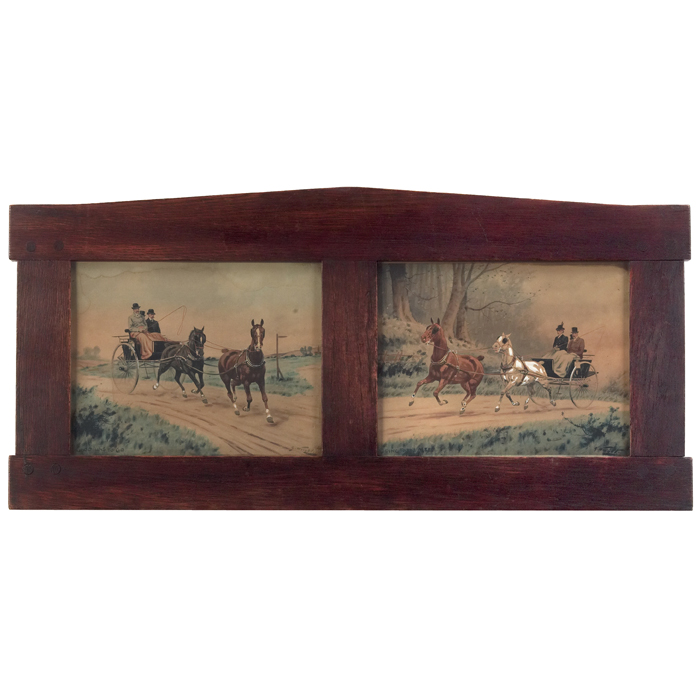 Appraisal: L JG Stickley frame from the estate of Leopold Stickley