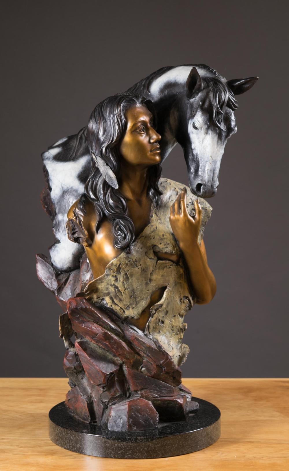 Appraisal: RIP CASWELL ORIGINAL BRONZE FIGURATIVE SCULPTURE Oregon born -active Rip