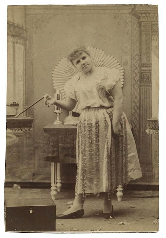 Appraisal: Antique Photograph of a Lady Magician Antique Photograph of a