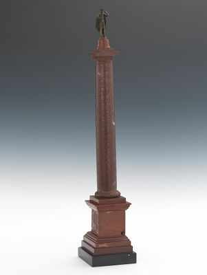 Appraisal: A Grand Tour Rouge Marble Model of Trajan's Column A