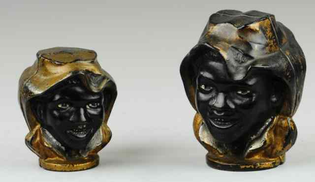 Appraisal: LOT OF TWO FACE BANKS Cast iron each with face