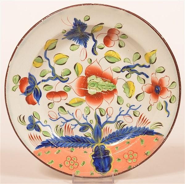 Appraisal: Gaudy Dutch Soft Paste China Dove Plate Gaudy Dutch Soft