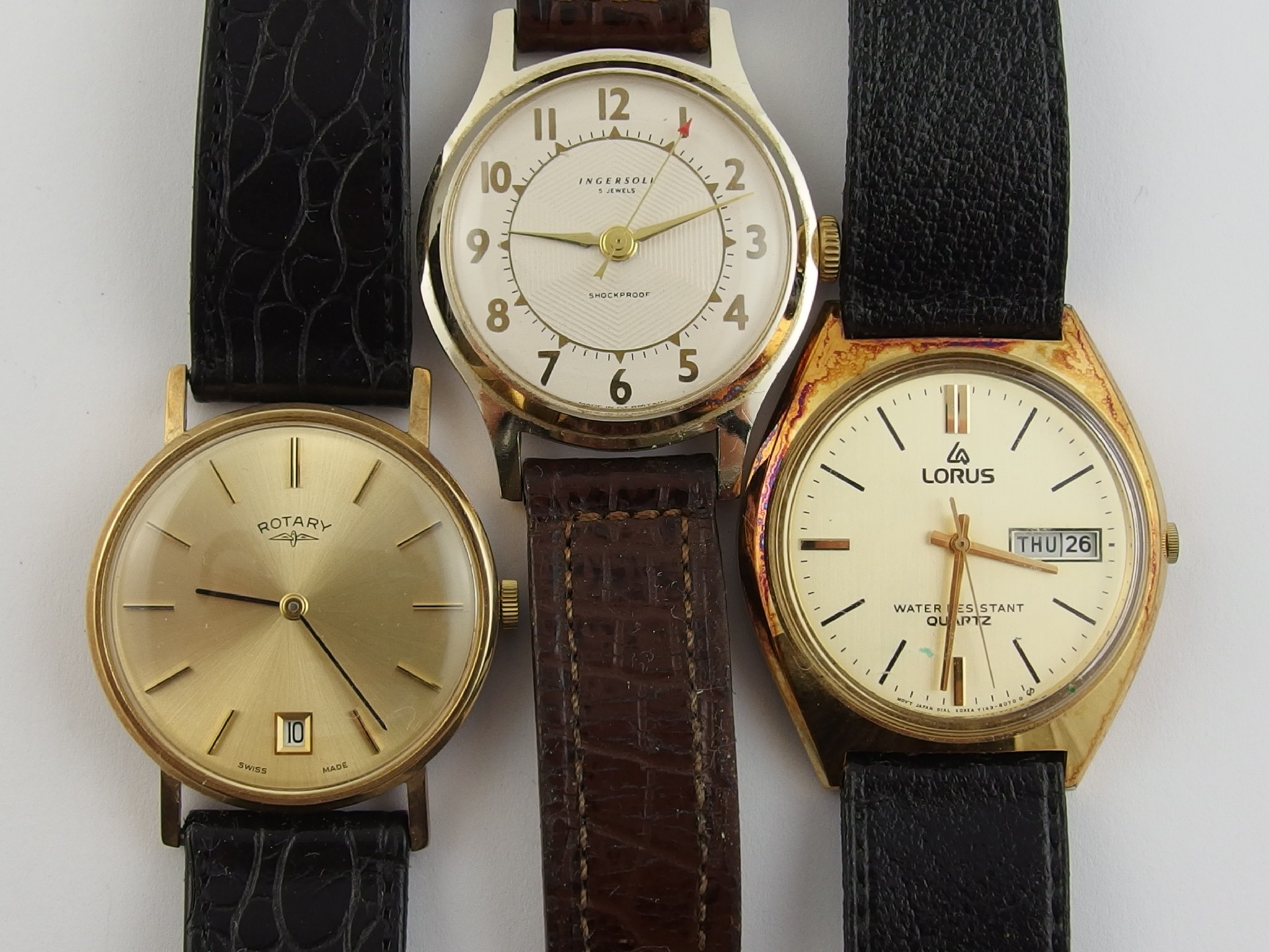 Appraisal: A ct Gents vintage Rotary watch together with two other