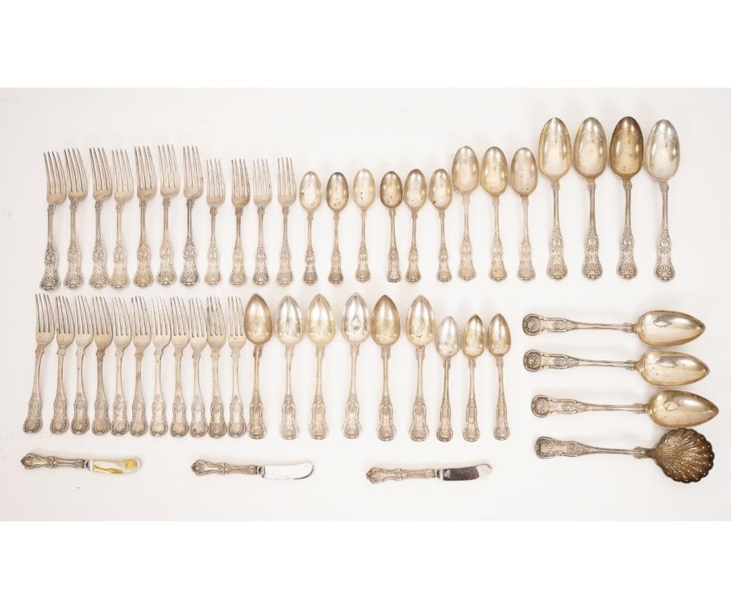 Appraisal: Assembled sterling silver flatware in the Kings pattern to include