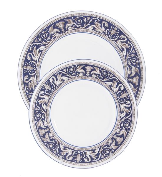 Appraisal: Wedgwood Florentine pattern plates blue and sepia plates Dia and