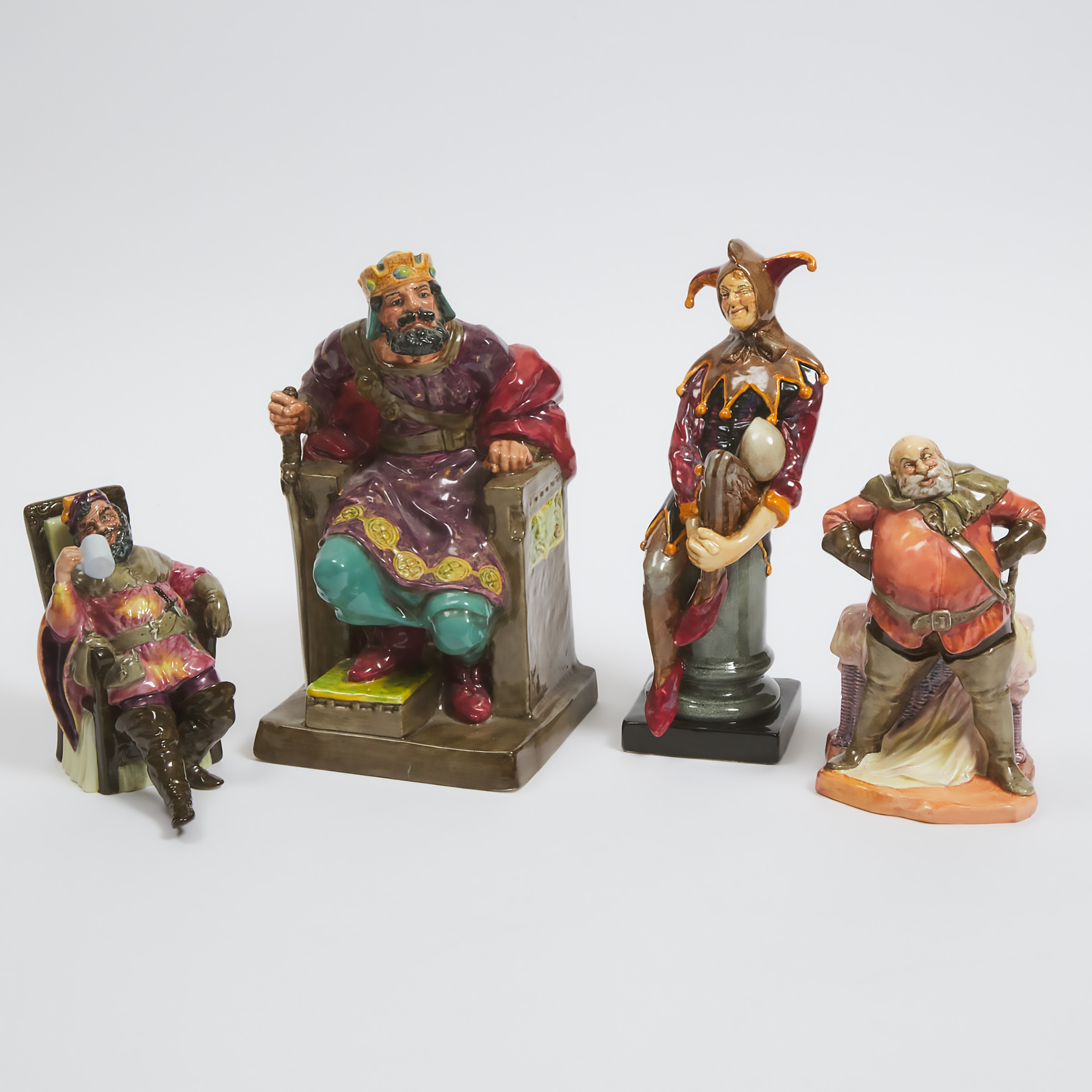 Appraisal: Four Royal Doulton Figures th century The Old King HN