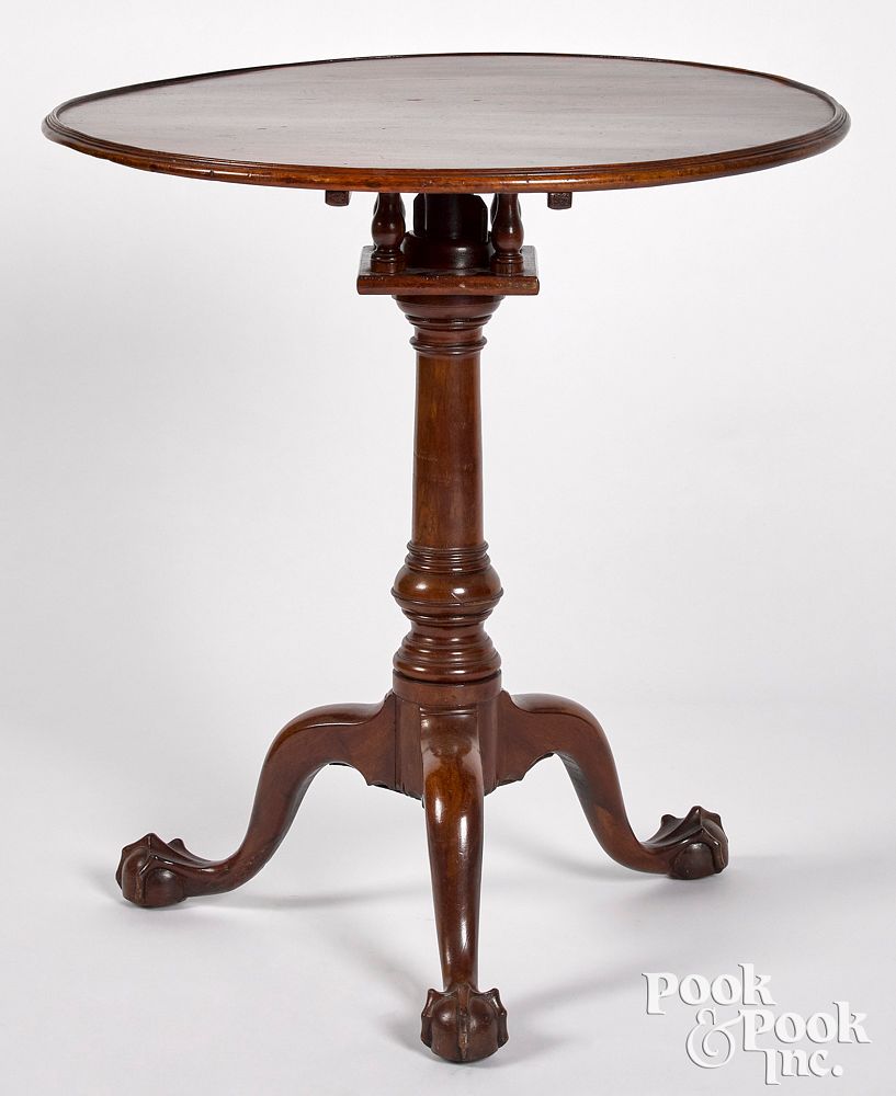 Appraisal: Pennsylvania Chippendale mahogany candlestand Philadelphia Pennsylvania Chippendale mahogany candlestand ca