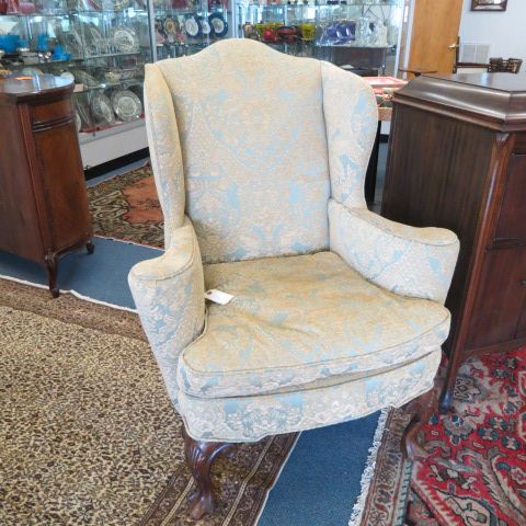 Appraisal: Period Georgian Wingback Chair tall wide carved legs