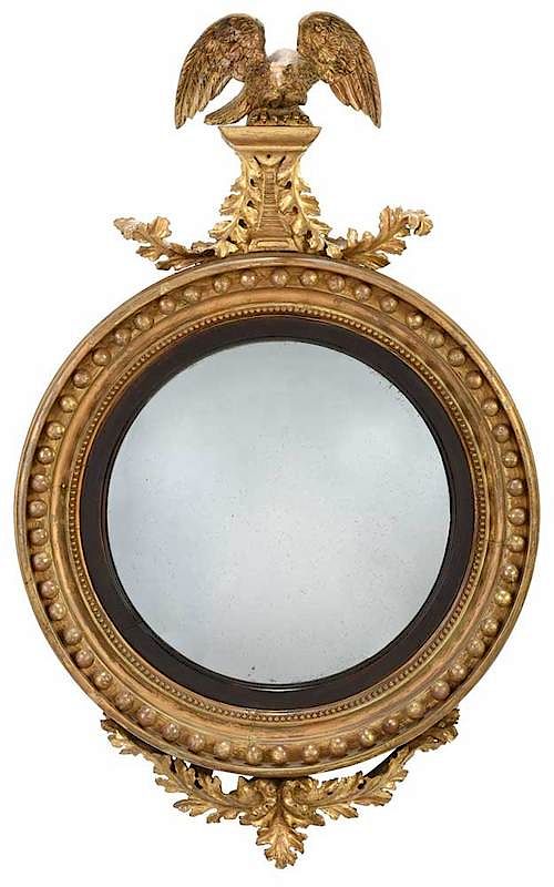 Appraisal: Regency Eagle Decorated Bullseye Mirror British early th century with