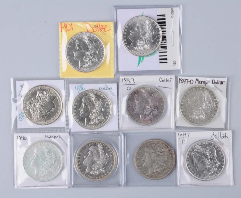 Appraisal: Lot Of Morgan Silver Dollars O MS two O XF